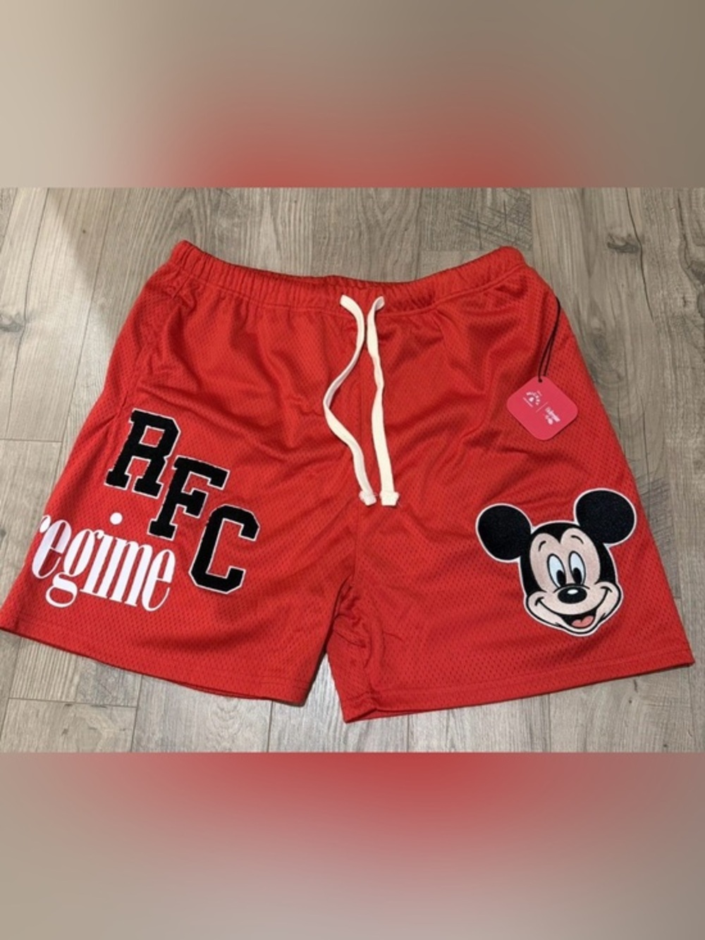 Men's Civil Regime x Mickey Mouse Mesh Shorts Medium New With Tags